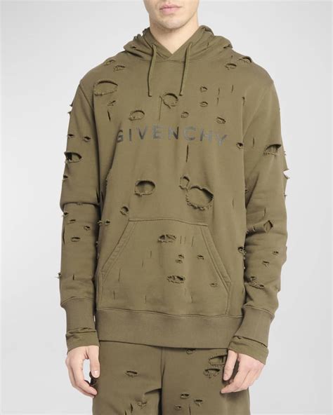 givenchy jacket suit|Givenchy men's destroyed hoodie.